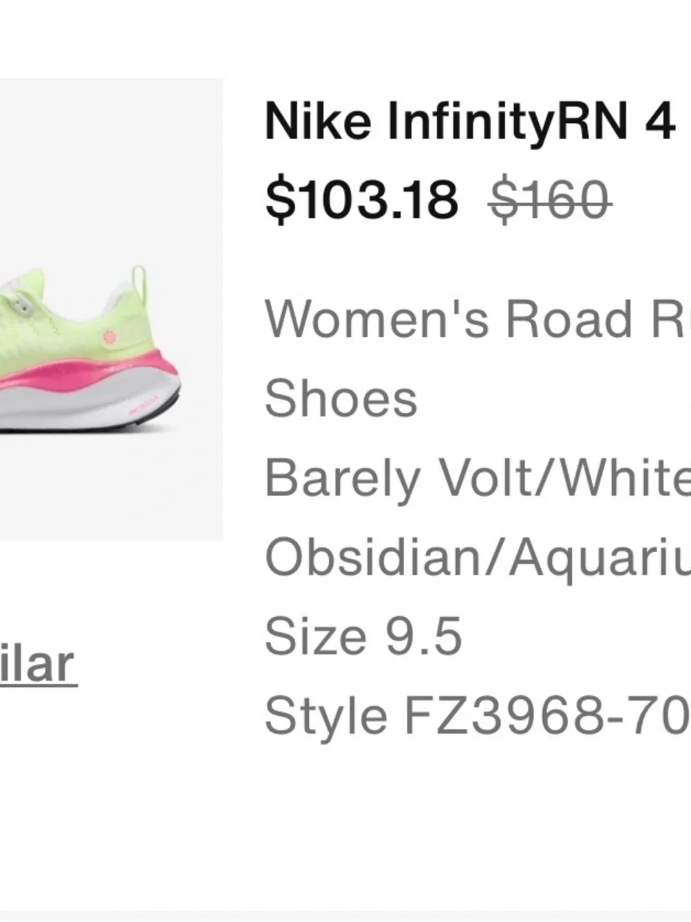 Nike Women's InfinityRN 4 Road running Shoes